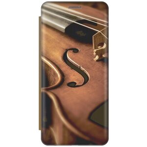 Чехол-книжка Струны скрипки на Huawei Y6P / Хуавей У6Р золотой