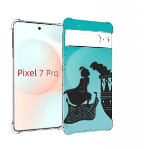 Чехол MyPads алладин тень для Google Pixel 7 Pro задняя-панель-накладка-бампер