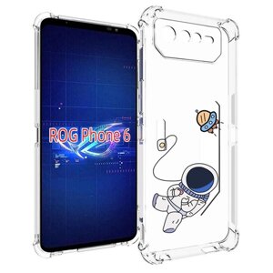 Чехол MyPads астронавт для Asus ROG Phone 6 задняя-панель-накладка-бампер