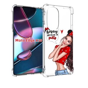 Чехол MyPads Девушка-Мини женский для Motorola Moto Edge X30 задняя-панель-накладка-бампер