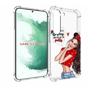 Чехол MyPads Девушка-Мини женский для Samsung Galaxy S23 Plus + задняя-панель-накладка-бампер