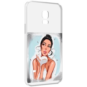 Чехол MyPads девушка-с-пеной женский для Samsung Galaxy S5 mini задняя-панель-накладка-бампер