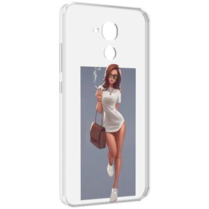 Чехол MyPads девушка-в-белой-футболке женский для Huawei Honor 5C/7 Lite/GT3 5.2 задняя-панель-накладка-бампер