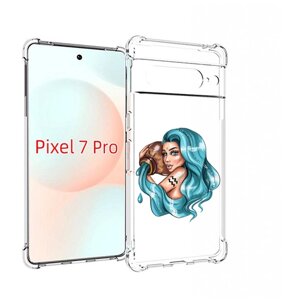 Чехол MyPads Девушка-Водолей для Google Pixel 7 Pro задняя-панель-накладка-бампер
