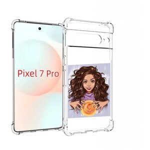 Чехол MyPads девушка-волшебница для Google Pixel 7 Pro задняя-панель-накладка-бампер