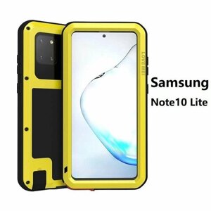 Чехол MyPads для Samsung Galaxy Note 10 Lite, LOVE MEI силикагелевый металлический противоударный брызгозащищенный чехол-ракушка