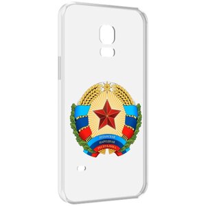 Чехол MyPads герб-ЛНР для Samsung Galaxy S5 mini задняя-панель-накладка-бампер