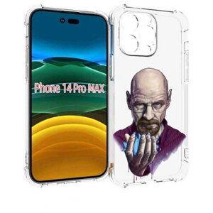 Чехол MyPads Хайзенберг для iPhone 14 Pro Max задняя-панель-накладка-бампер