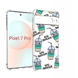 Чехол MyPads кофе-с-льдом для Google Pixel 7 Pro задняя-панель-накладка-бампер
