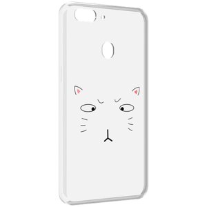 Чехол MyPads кот-части-лица для Oppo Realme 2 задняя-панель-накладка-бампер