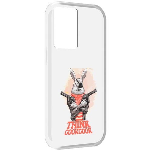 Чехол MyPads кролик пират для OnePlus Nord N20 SE задняя-панель-накладка-бампер