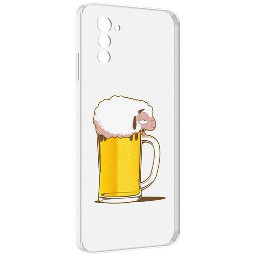 Чехол MyPads кружка пива для UleFone Note 12 / Note 12P задняя-панель-накладка-бампер