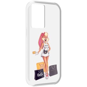 Чехол MyPads модница-зайка женский для OnePlus Nord N20 SE задняя-панель-накладка-бампер