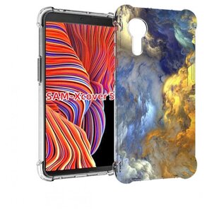 Чехол MyPads мраморное небо для Samsung Galaxy Xcover 5 задняя-панель-накладка-бампер