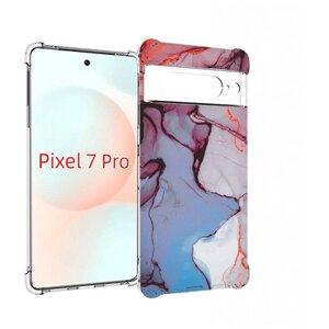 Чехол MyPads мраморный рисунок для Google Pixel 7 Pro задняя-панель-накладка-бампер
