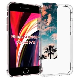 Чехол MyPads небо-с-пальмами для iPhone 7 4.7 / iPhone 8 / iPhone SE 2 (2020) / Apple iPhone SE3 2022 задняя-панель-накладка-бампер