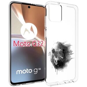 Чехол MyPads носорог для Motorola Moto G32 задняя-панель-накладка-бампер