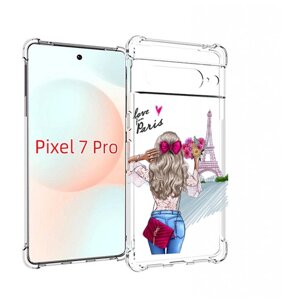 Чехол MyPads Парижанка женский для Google Pixel 7 Pro задняя-панель-накладка-бампер