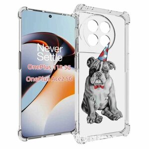Чехол MyPads праздничный щенок для OnePlus 11R задняя-панель-накладка-бампер