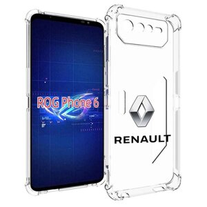 Чехол MyPads рено-4 мужской для Asus ROG Phone 6 задняя-панель-накладка-бампер