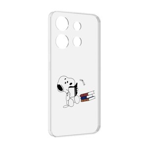 Чехол MyPads собака-с-книжками для Infinix Smart 7 задняя-панель-накладка-бампер