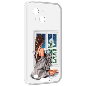 Чехол MyPads уютное-зимнее-окно женский для Oukitel WP20 / WP20 Pro задняя-панель-накладка-бампер