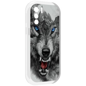 Чехол MyPads Волк-частица мужской для UleFone Note 13P задняя-панель-накладка-бампер