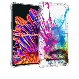 Чехол MyPads яркий красочный мозг для Samsung Galaxy Xcover Pro 1 задняя-панель-накладка-бампер