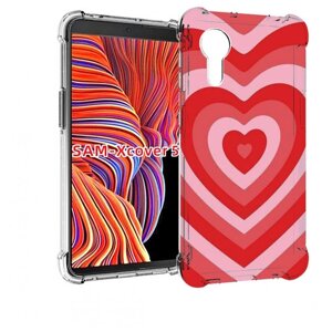 Чехол MyPads завораживающее сердце женский для Samsung Galaxy Xcover 5 задняя-панель-накладка-бампер