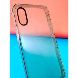Чехол на смартфон iPhone Xs Накладка прозрачная силиконовая с усиленным каркасом и противоударныйми бортиками