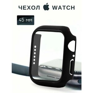 Чехол на умные часы Apple Watch 4 , 5 , SE , 6 , 7 , 8 c диагональю 45 мм - Противоударный тонкий бампер с защитой от повреждений, грязи и отпечатков