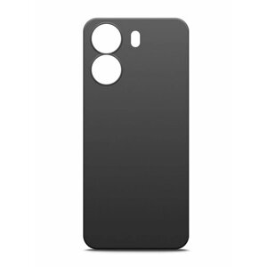 Чехол на Xiaomi Redmi 13C, POCO C65 (Ксиоми Редми 13С, Поко С65) черный матовый силиконовый с защитой (бортиком) вокруг камер, Brozo