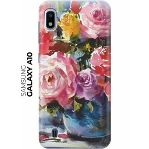 Чехол - накладка ArtColor для Samsung Galaxy A10 с принтом "Акварельный букет цветов"