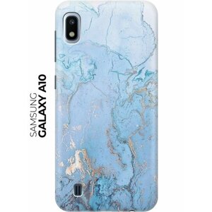Чехол - накладка ArtColor для Samsung Galaxy A10 с принтом "Голубой мрамор"