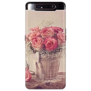 Чехол - накладка ArtColor для Samsung Galaxy A80 с принтом "Винтажные розы"