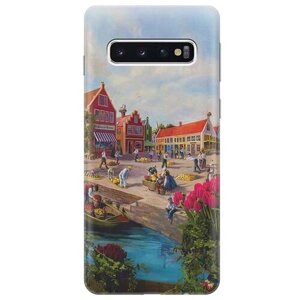 Чехол - накладка ArtColor для Samsung Galaxy S10 с принтом "Старинный Амстердам"