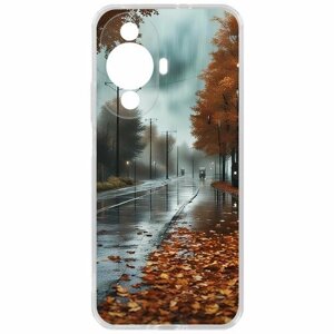 Чехол-накладка Krutoff Clear Case Осенний дождь для Huawei Nova 11