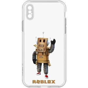 Чехол-накладка Krutoff Clear Case Roblox-Мистер Робот для iPhone XS