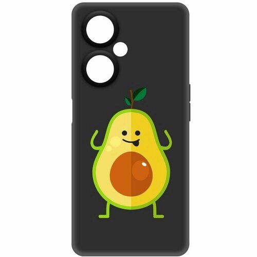 Чехол-накладка Krutoff Soft Case Авокадо Веселый для OnePlus Nord CE 3 Lite черный