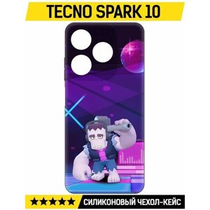 Чехол-накладка Krutoff Soft Case Brawl Stars - Фрэнк для TECNO Spark 10 черный