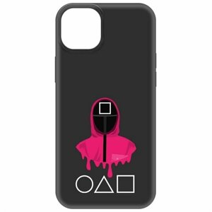 Чехол-накладка Krutoff Soft Case Игра в кальмара-Начальник для iPhone 15 Plus черный