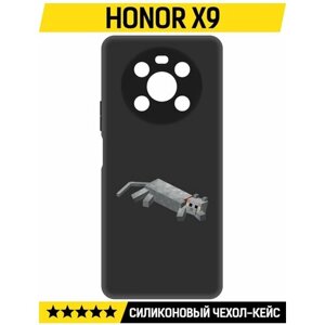 Чехол-накладка Krutoff Soft Case Minecraft-Кошка для Honor X9 черный