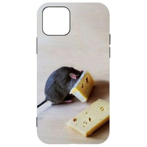 Чехол-накладка Krutoff Soft Case Мышь и сыр для iPhone 11 Pro черный