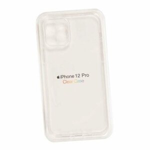 Чехол (задняя накладка) Clear Case для Apple iPhone 12, 12 Pro прозрачный силикон
