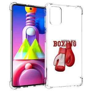 Чехол задняя-панель-накладка-бампер MyPads боксерские перчатки для Samsung Galaxy M51 SM-M515F (2020) (Европейская версия) противоударный