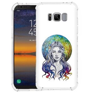 Чехол задняя-панель-накладка-бампер MyPads девушка с красивыми волосами для Samsung Galaxy S8 Active SM-G892A противоударный