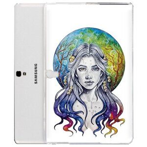 Чехол задняя-панель-накладка-бампер MyPads девушка с красивыми волосами для Samsung Galaxy Tab S 10.5 SM-t800/t801/t805 противоударный