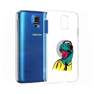 Чехол задняя-панель-накладка-бампер MyPads дино для Samsung Galaxy S5 SM-G900H/G900F противоударный