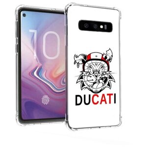 Чехол задняя-панель-накладка-бампер MyPads дукати для Samsung Galaxy S10 SM-G973F противоударный