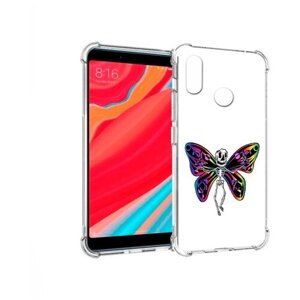 Чехол задняя-панель-накладка-бампер MyPads эффект бабочки для Xiaomi Mi Mix 2S противоударный